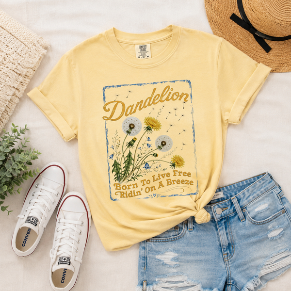 Dandelion Vintage Floral Tee