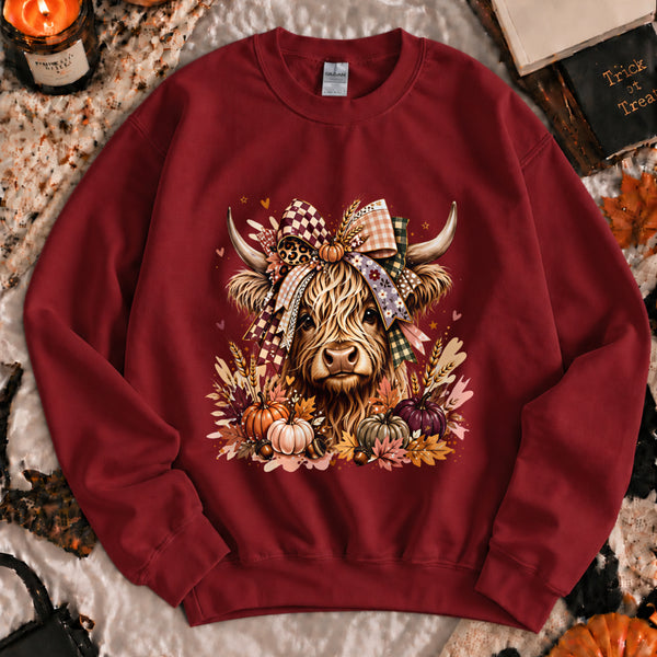 Fall Pumpkin Floral Animal Sweatshirt