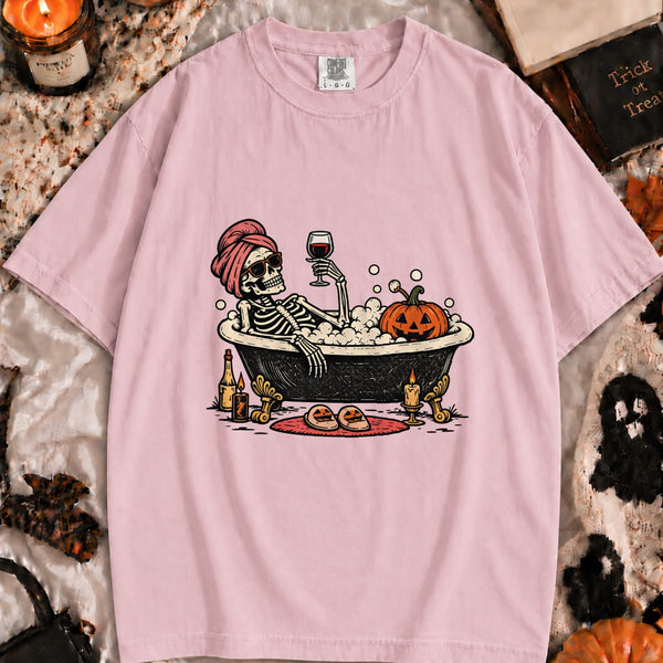 Halloween Skeleton Bath Tee
