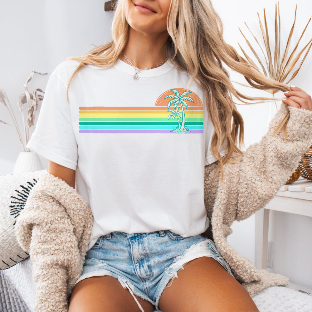 Retro Sunset Palm T-Shirt
