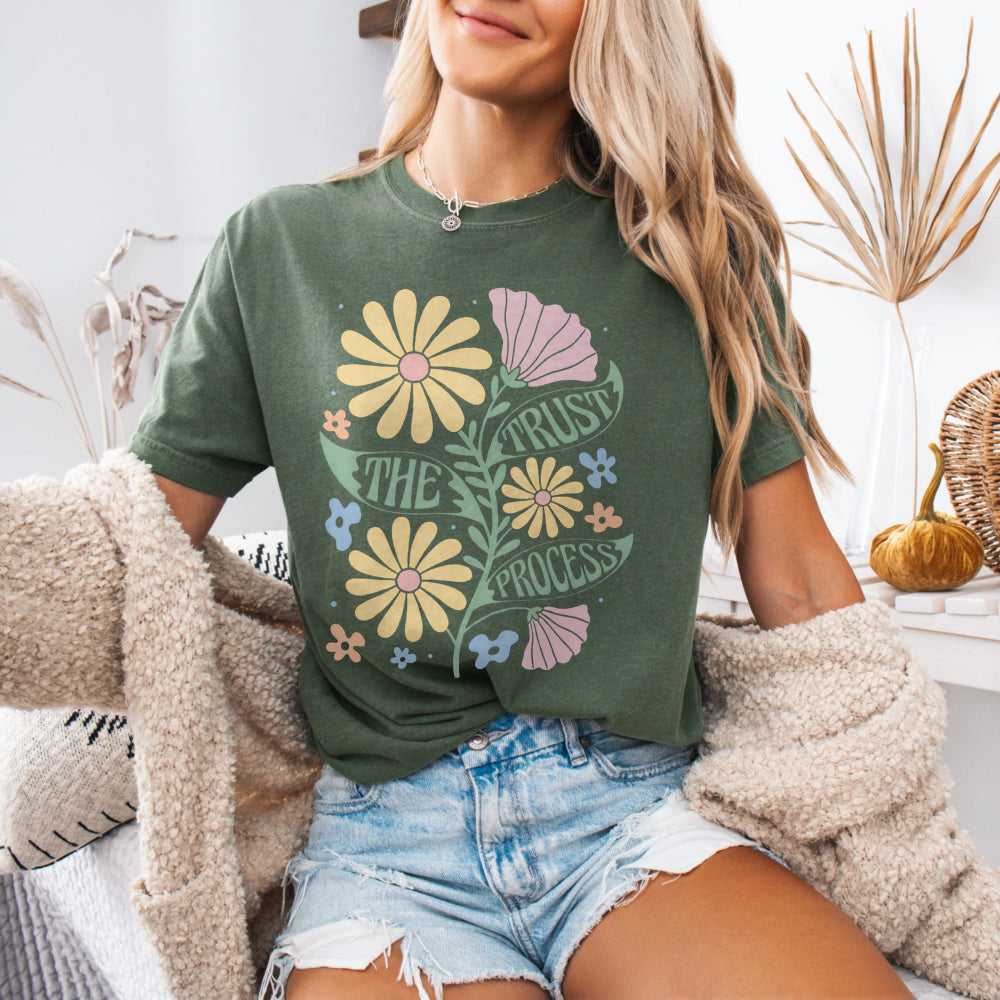 Trust the Process Floral Tee