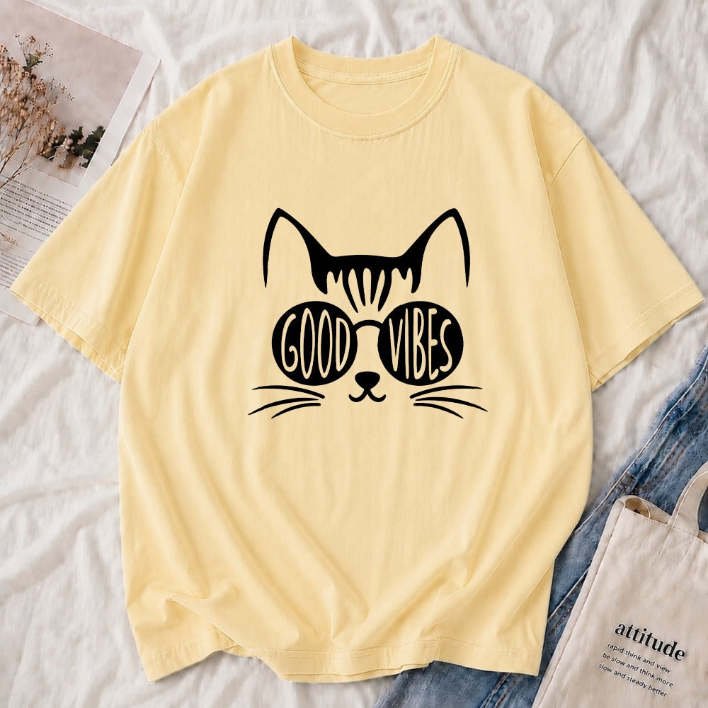 Good Vibes Cat Tee