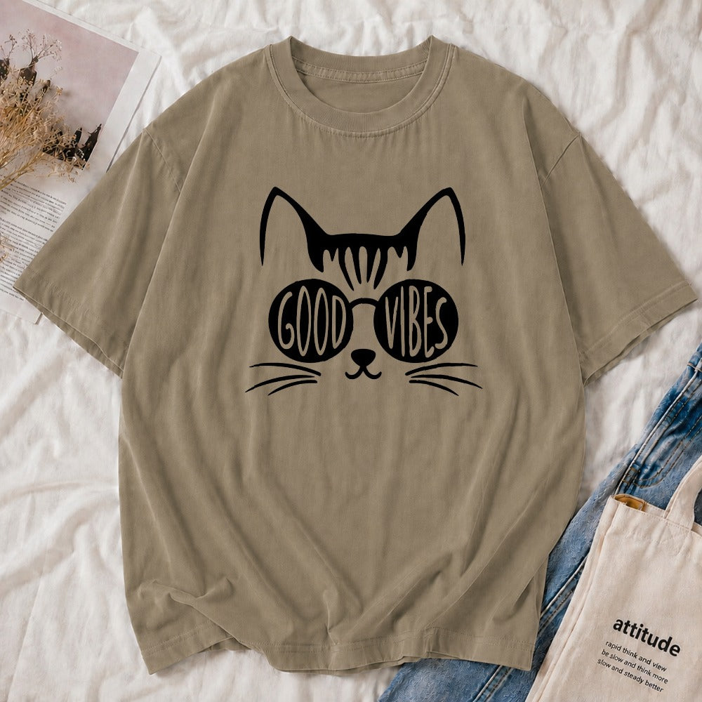 Good Vibes Cat Tee