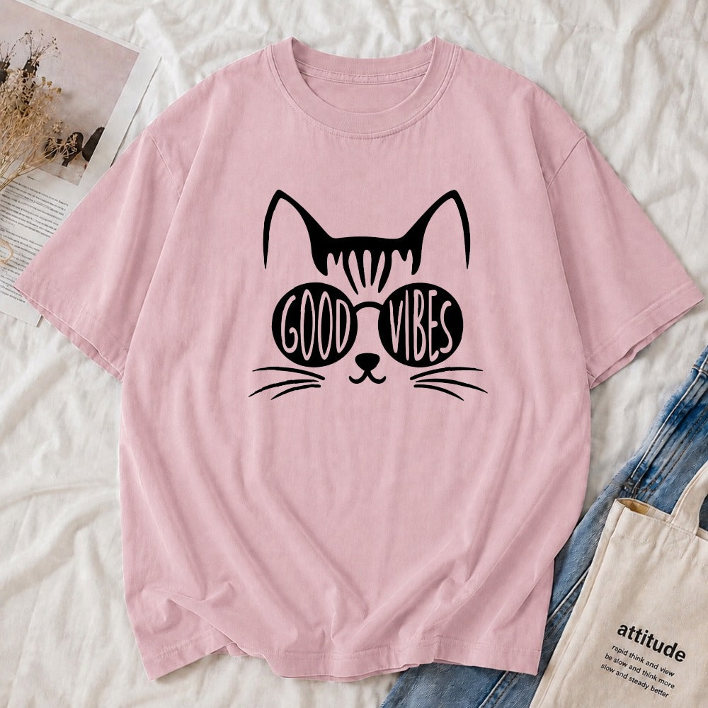 Good Vibes Cat Tee