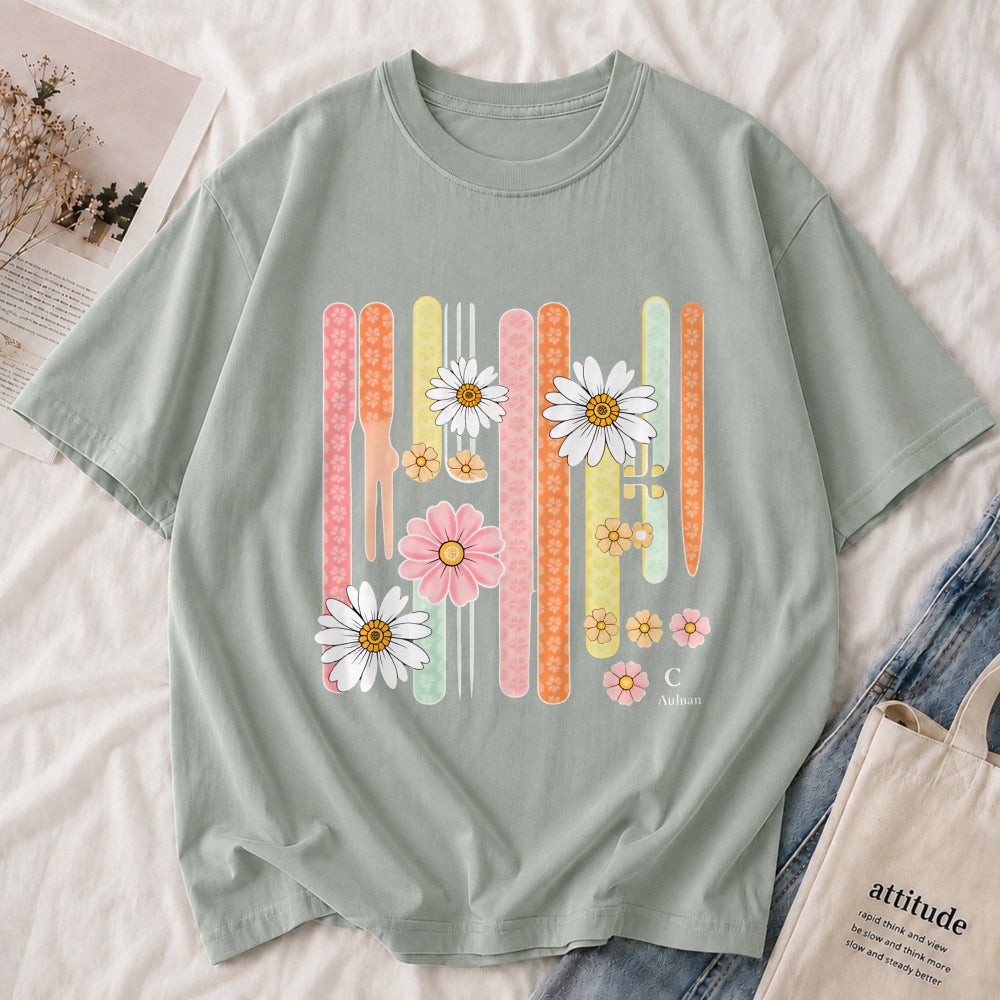 Retro Daisy Stripe Tee