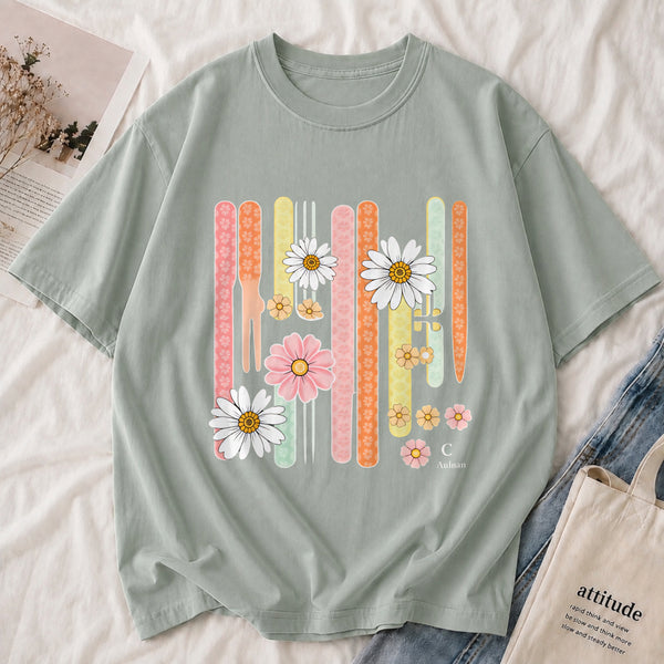 Retro Daisy Stripe Tee