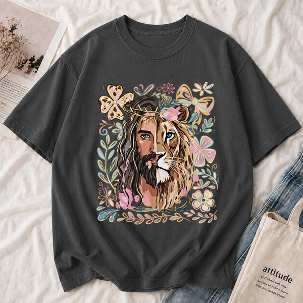 Lion of Judah Tee shown on a model