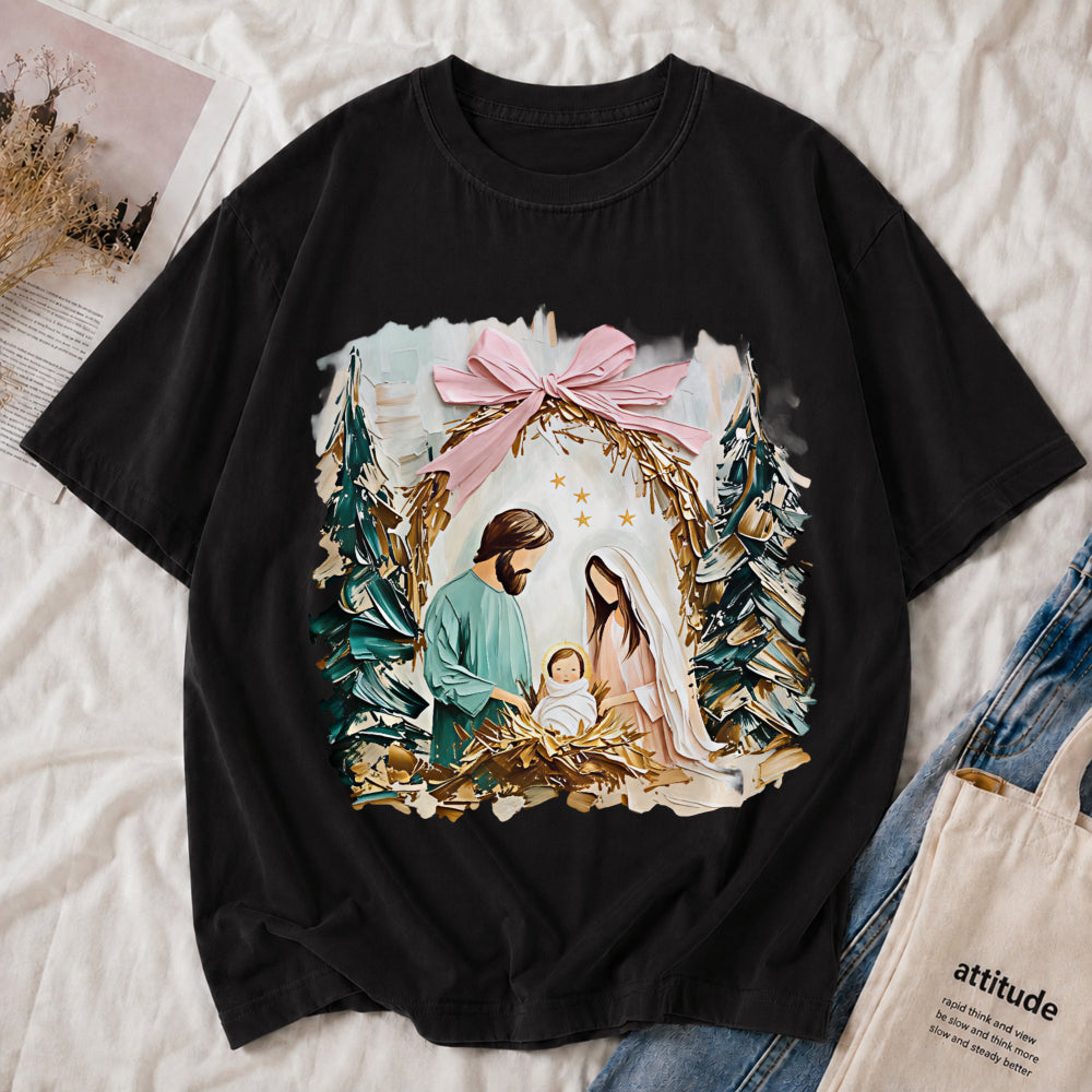 Vintage Holy Family Christmas Tee