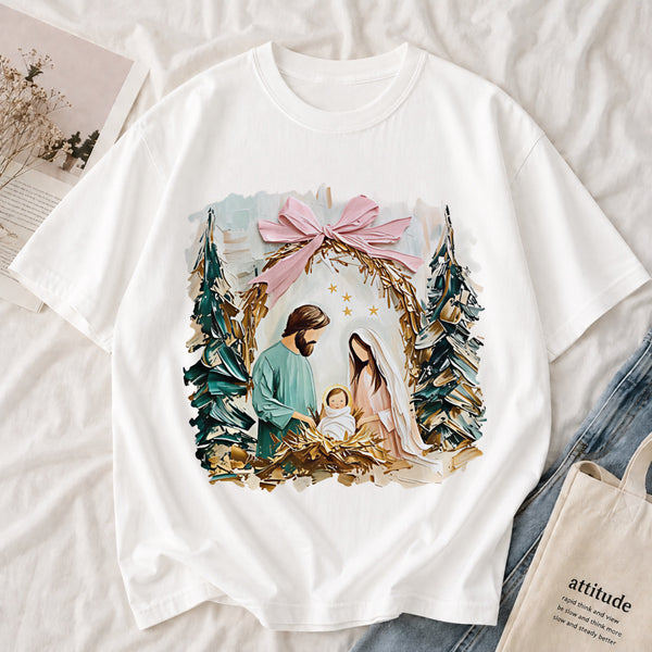 Vintage Holy Family Christmas Tee