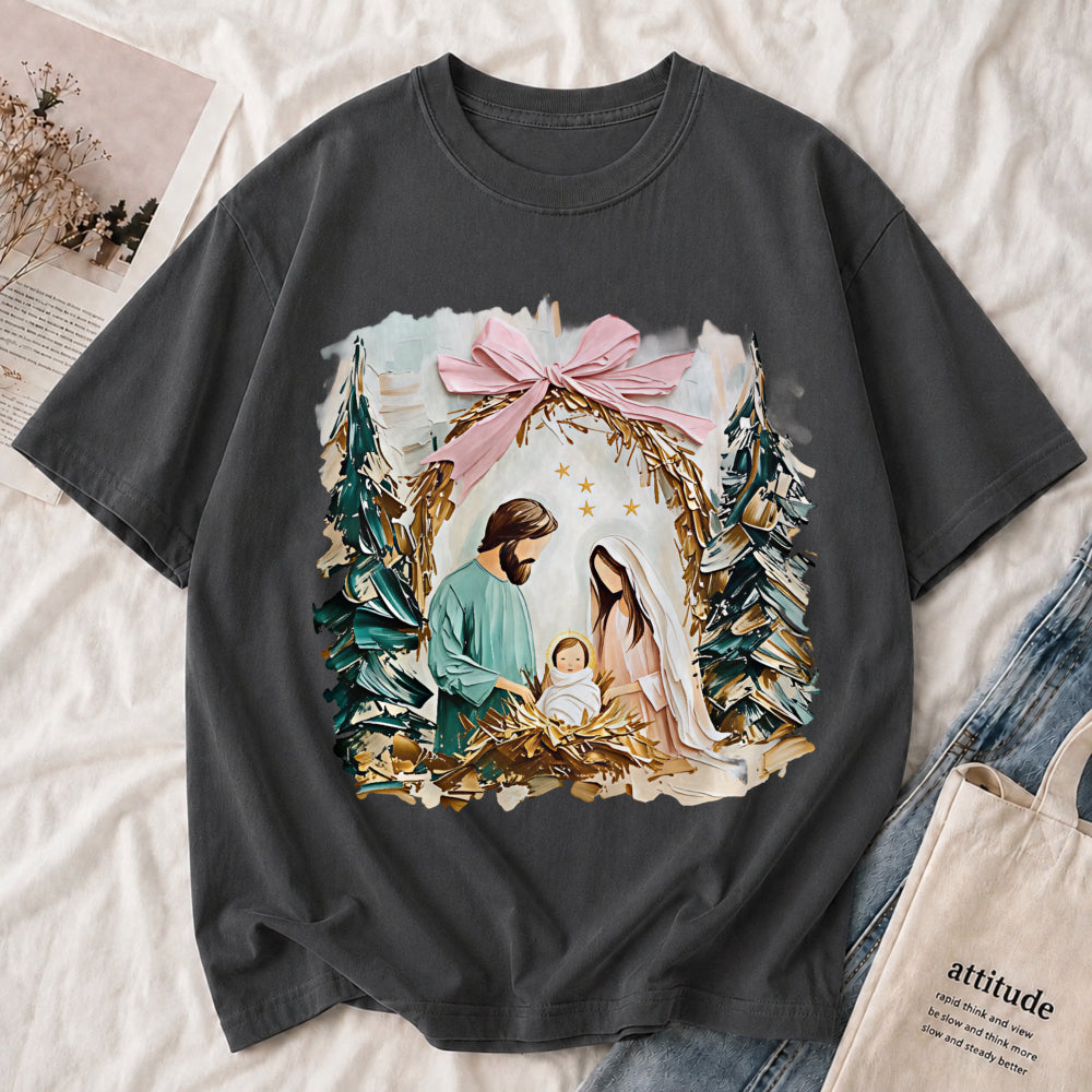 Vintage Holy Family Christmas Tee