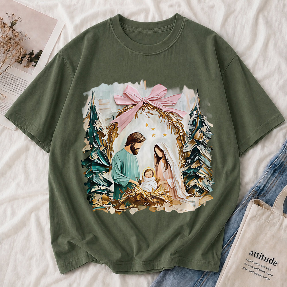 Vintage Holy Family Christmas Tee