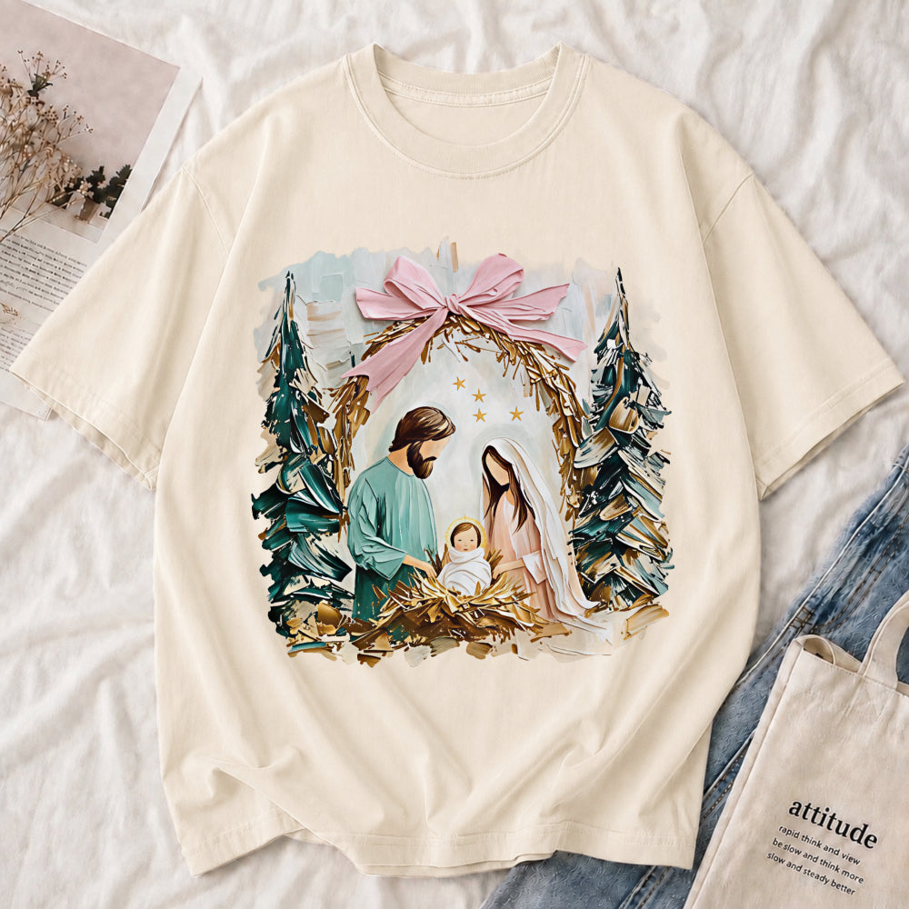 Vintage Holy Family Christmas Tee