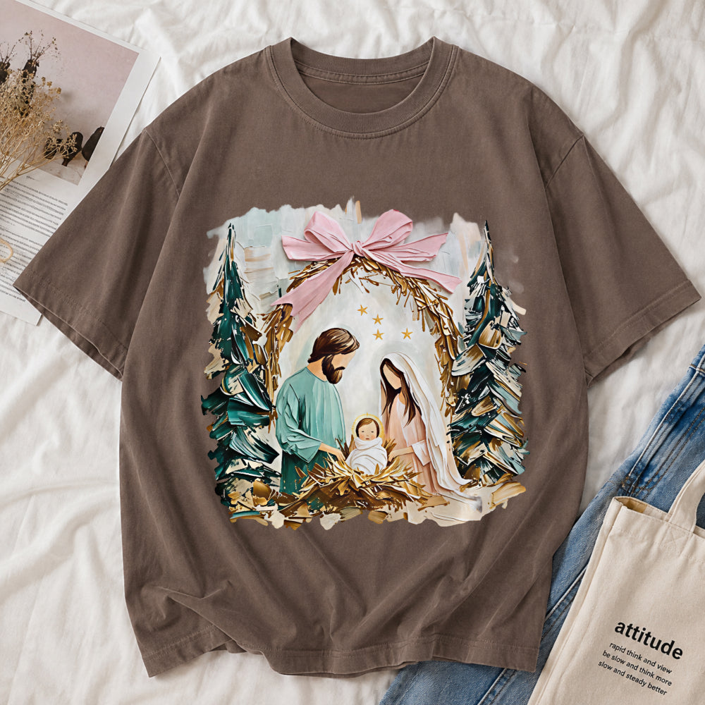Vintage Holy Family Christmas Tee