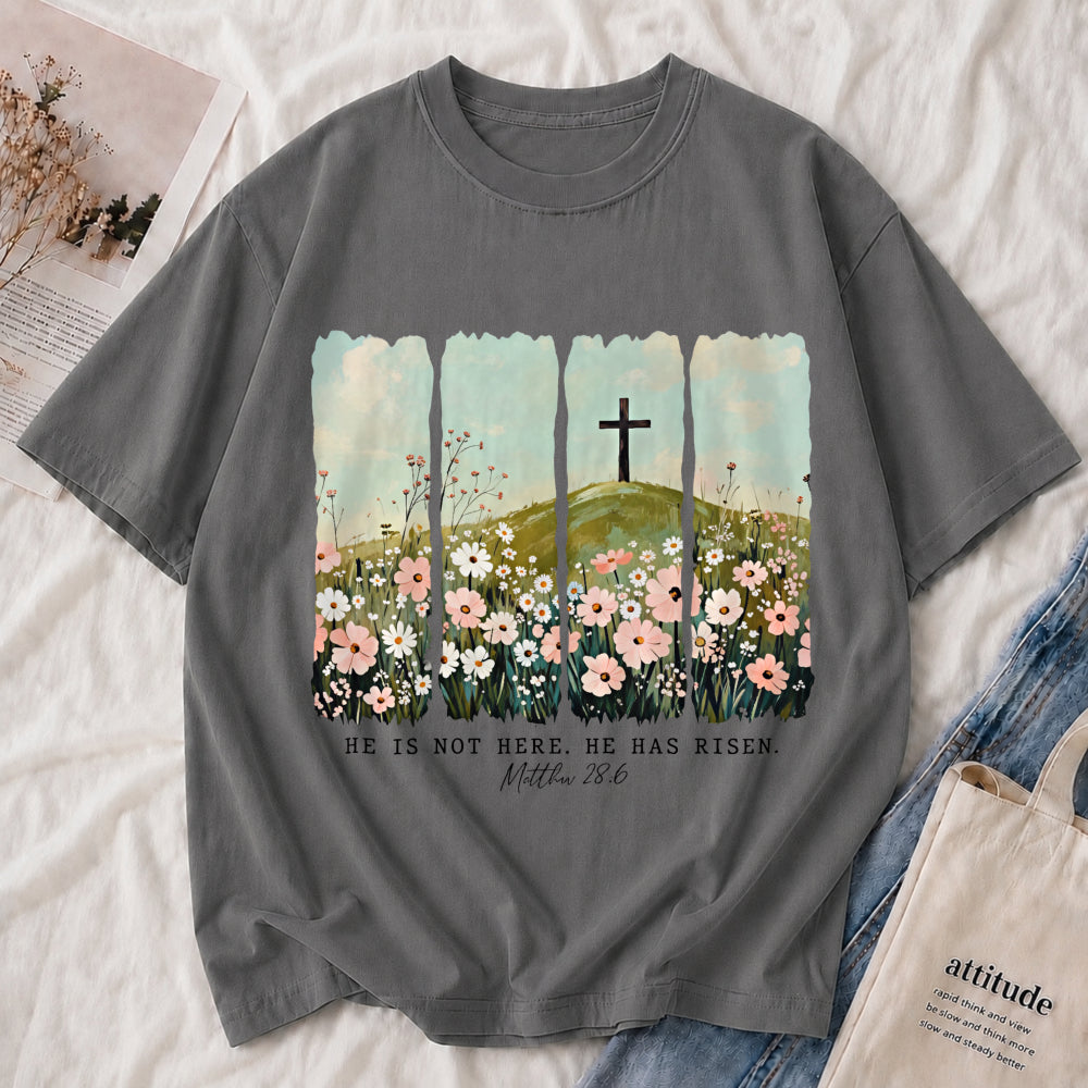 Floral Cross Christian Tee