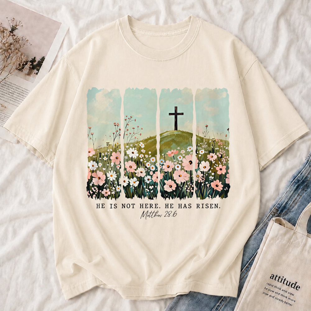 Floral Cross Christian Tee