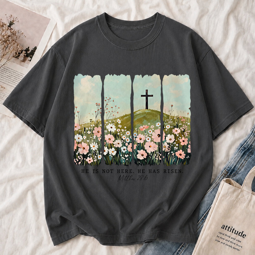 Floral Cross Christian Tee