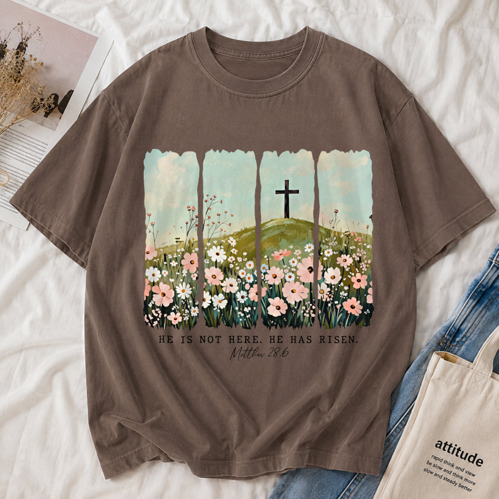Floral Cross Christian Tee