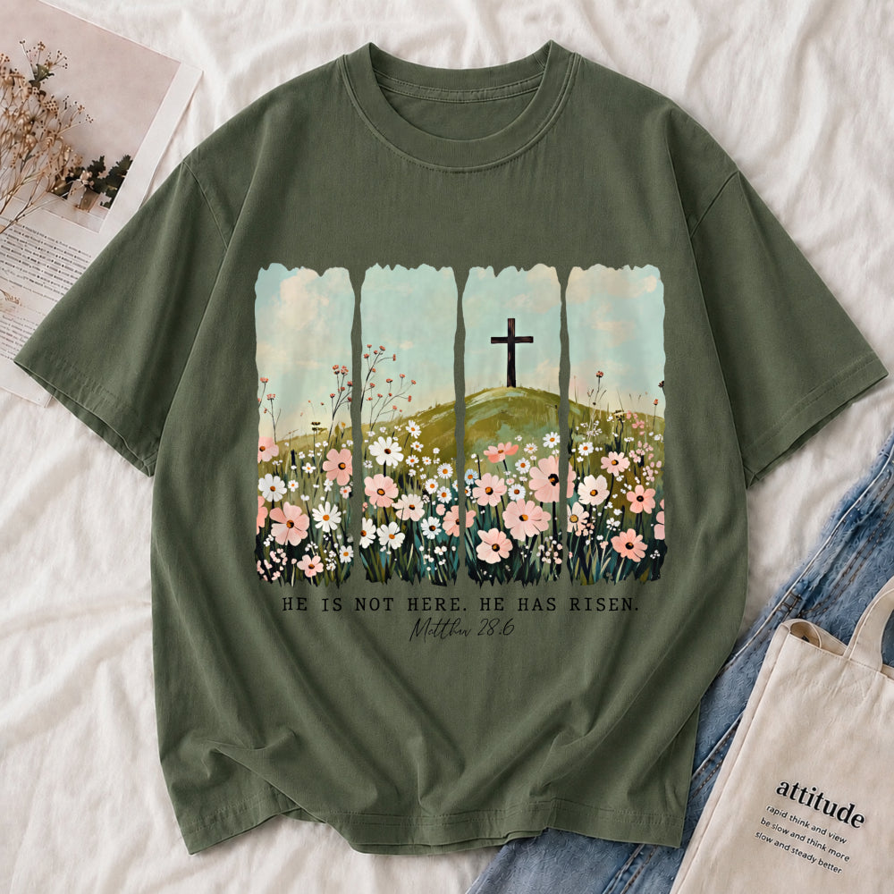 Floral Cross Christian Tee