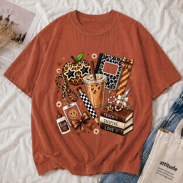 Cozy Coffee & Books Tee