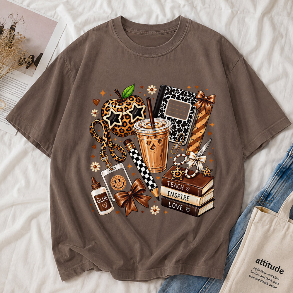 Cozy Coffee & Books Tee