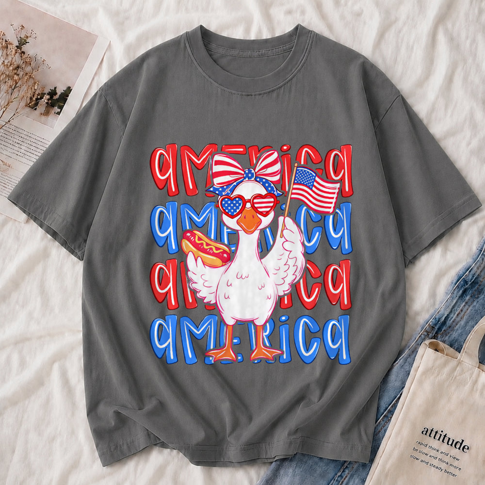 Patriotic "America" Graphic Tee