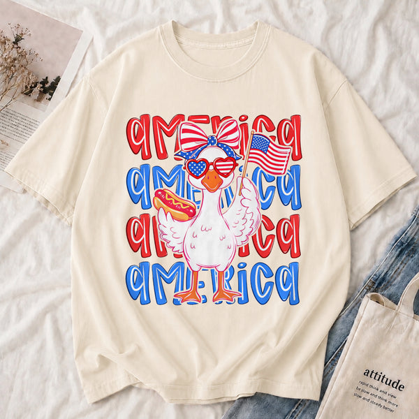 Patriotic "America" Graphic Tee