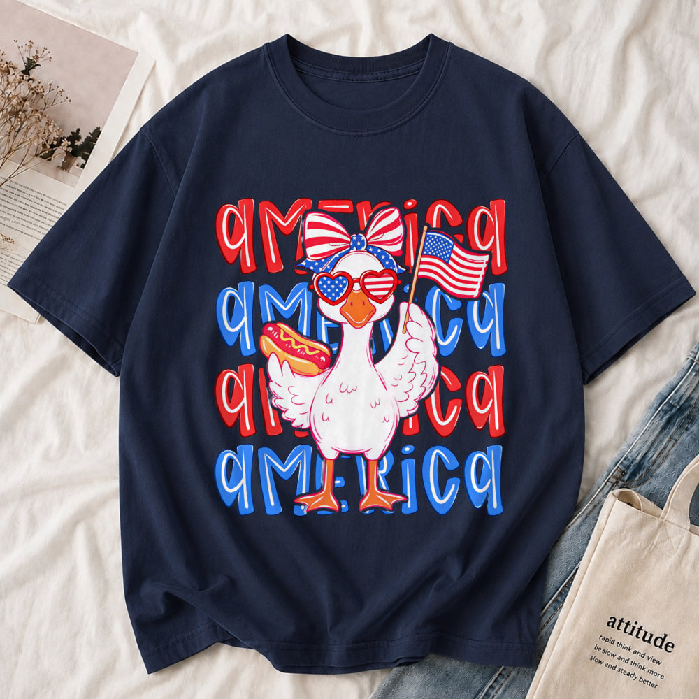 Patriotic "America" Graphic Tee