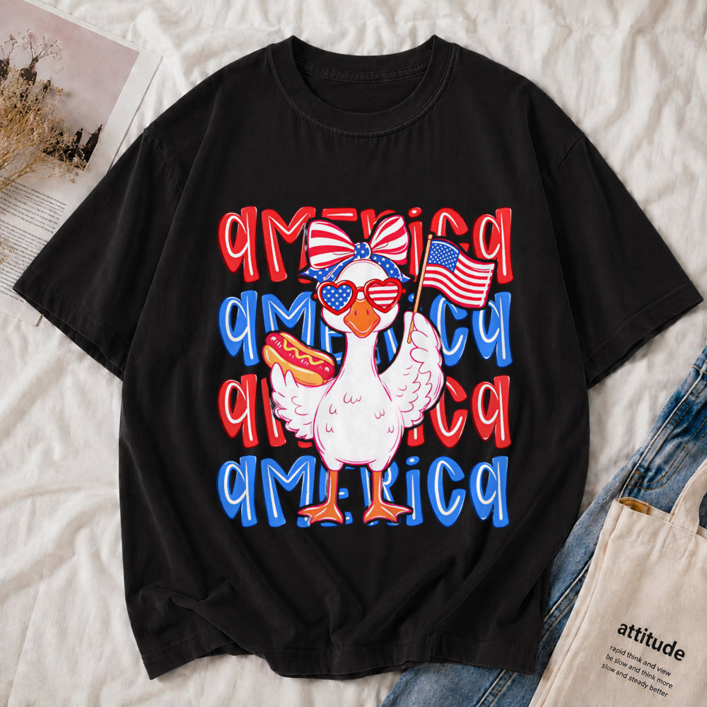 Patriotic "America" Graphic Tee