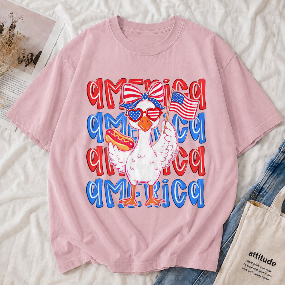 Patriotic "America" Graphic Tee
