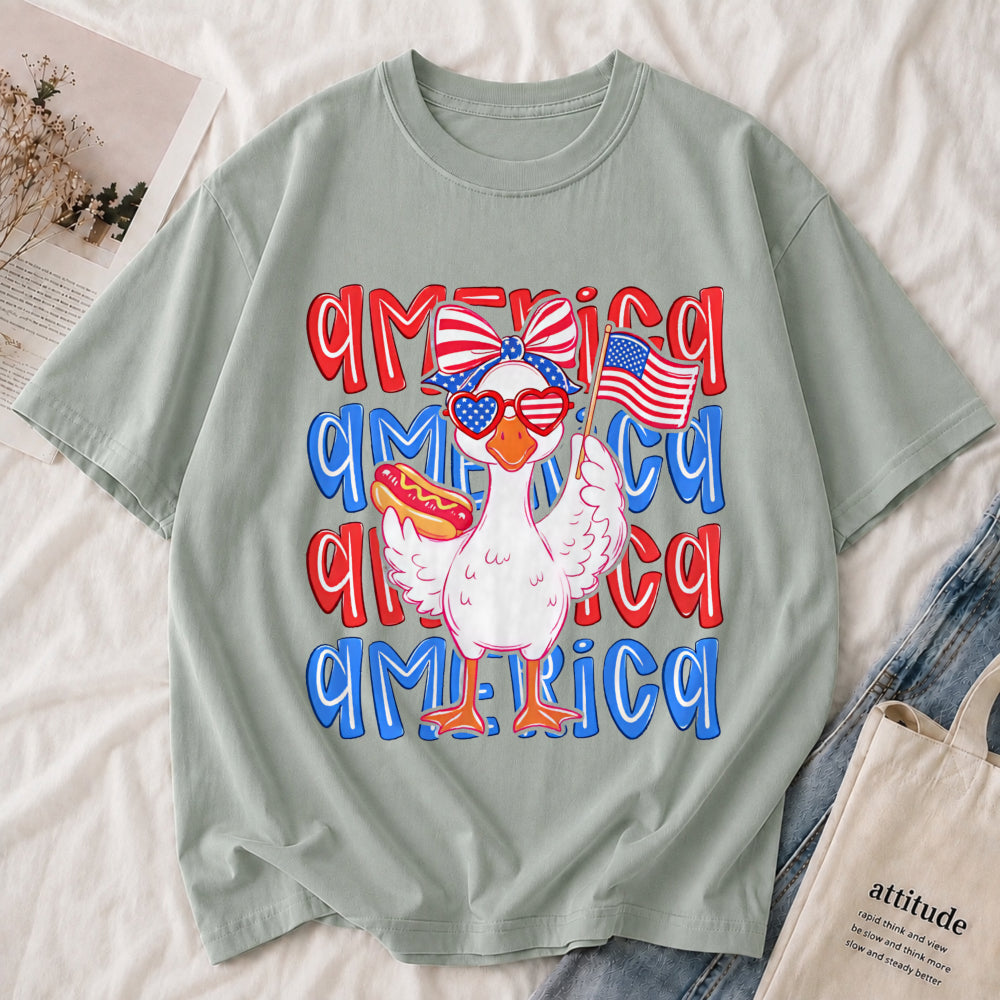 Patriotic "America" Graphic Tee