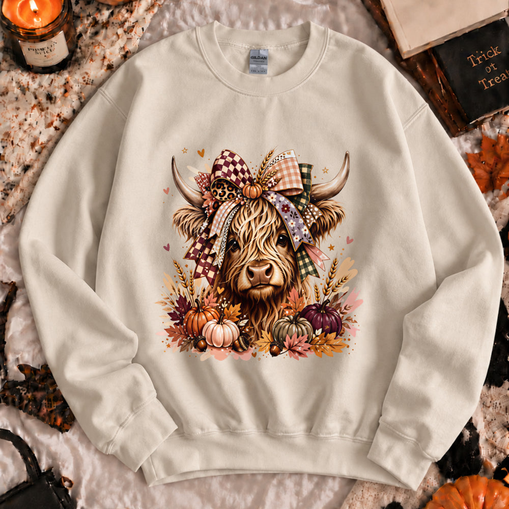 Fall Pumpkin Floral Animal Sweatshirt