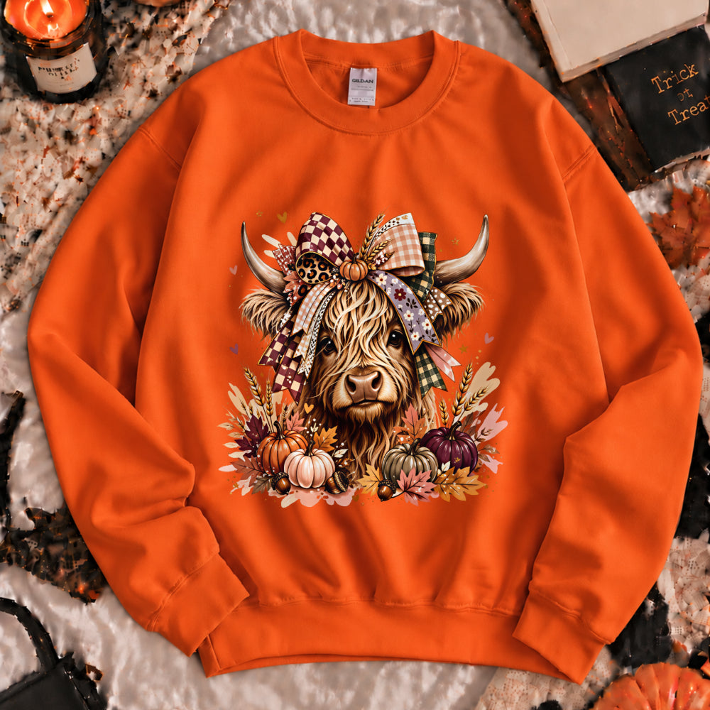 Fall Pumpkin Floral Animal Sweatshirt