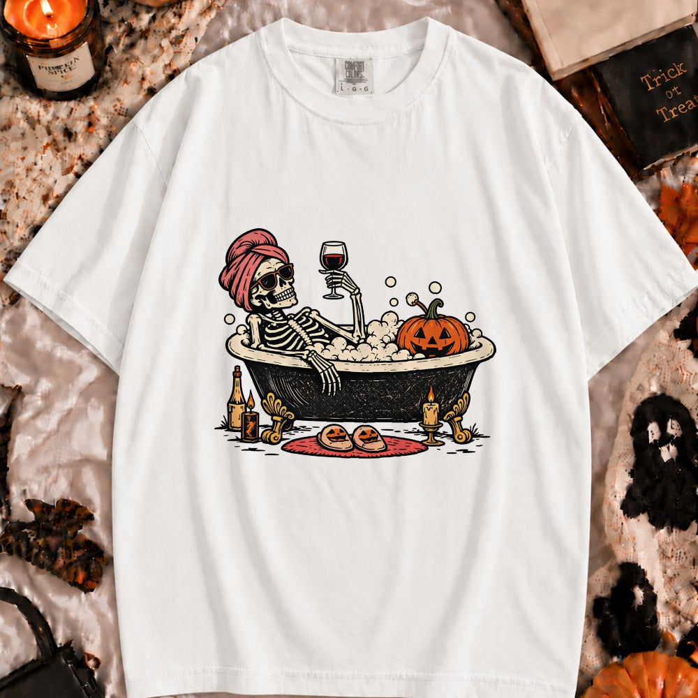Halloween Skeleton Bath Tee