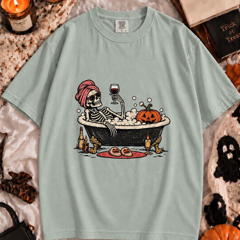 Halloween Skeleton Bath Tee