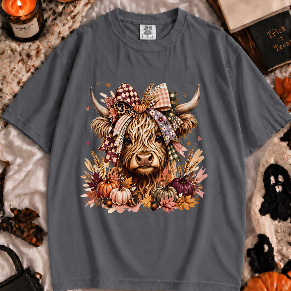 Fall Pumpkin Floral Animal Tee