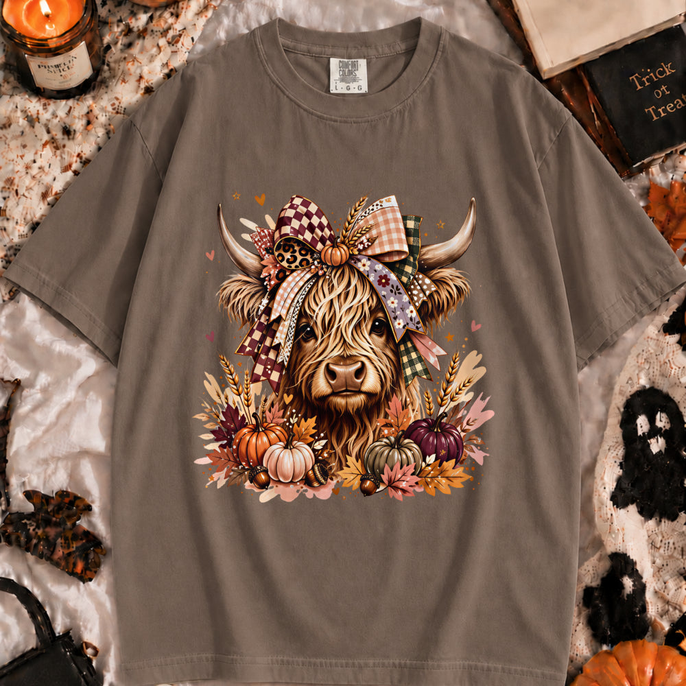 Fall Pumpkin Floral Animal Tee