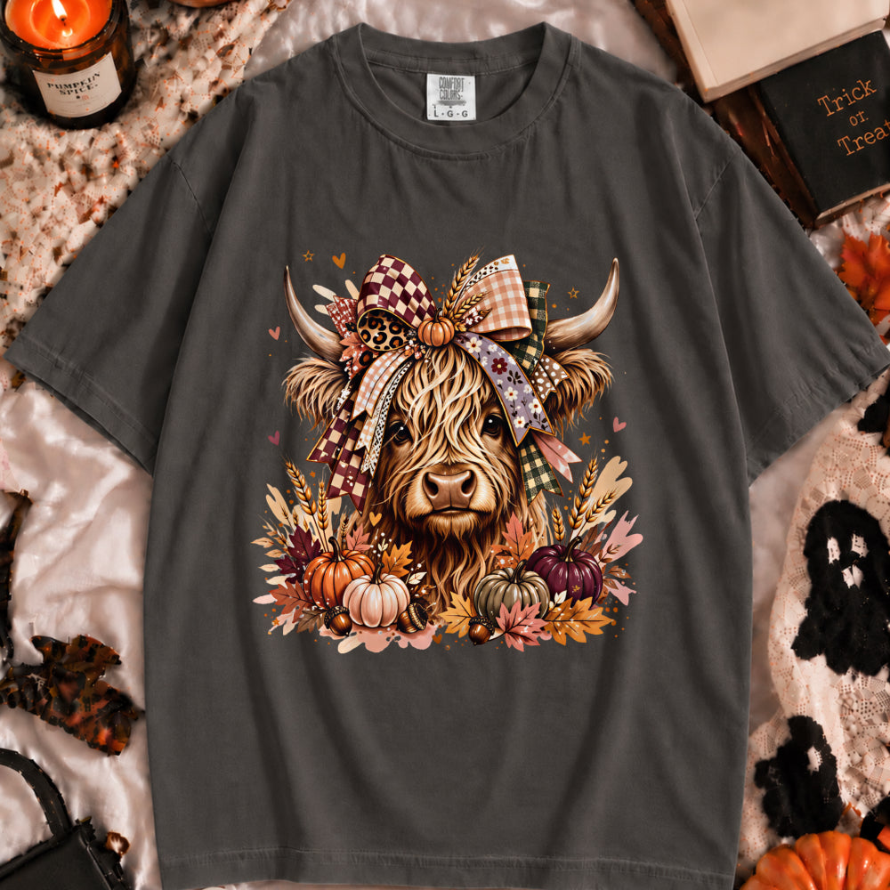 Fall Pumpkin Floral Animal Tee