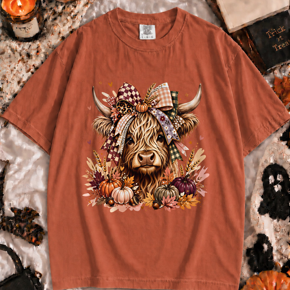 Fall Pumpkin Floral Animal Tee