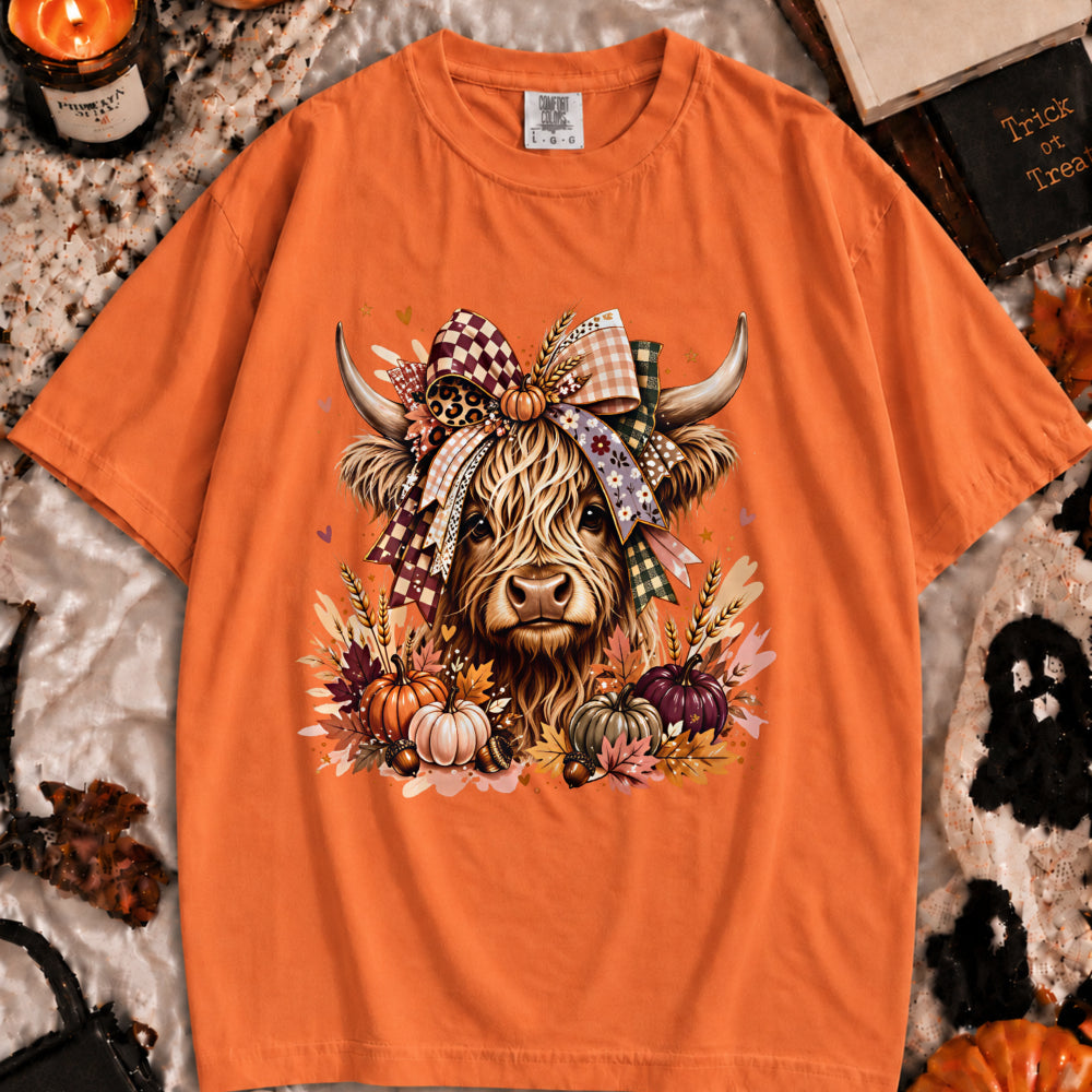 Fall Pumpkin Floral Animal Tee