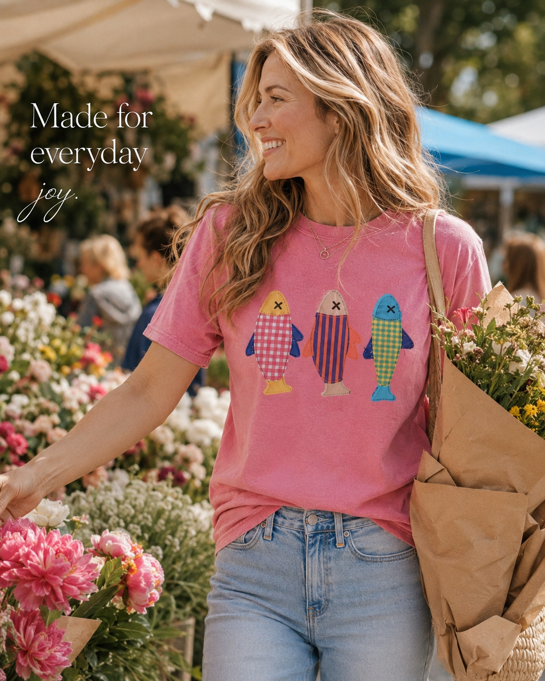 Retro Summer Fish Tee lifestyle image