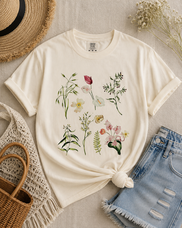 Watercolor Wildflower Tee