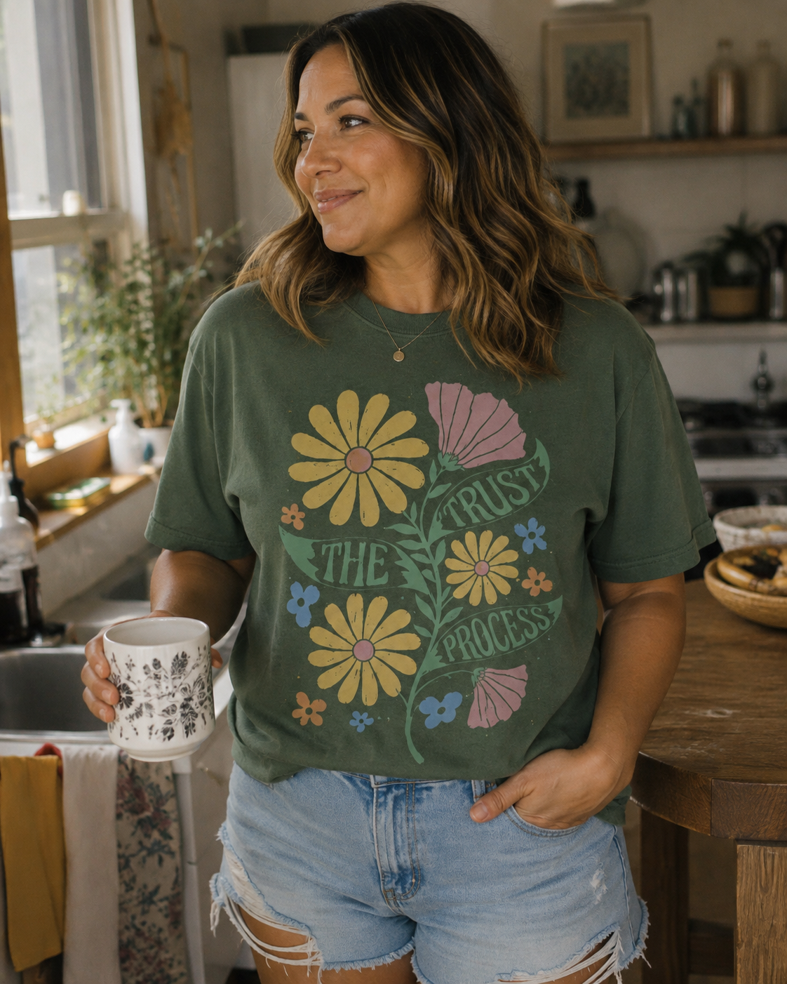 Trust the Process Floral Tee